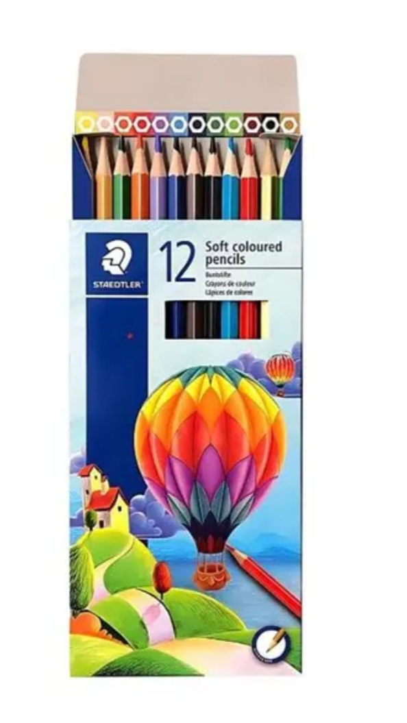مدادرنگی ۱۲ رنگ استدلر (Staedtler) ایرانی /جعبه مقوایی | کیفیت آلمانی، لذت نقاشی