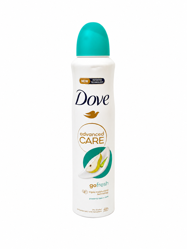 اسپری ضد تعریق زنانه داو Dove مدل Advanced Care Go Fresh حجم ۱۵۰ میلیلیتر | محافظت ۴۸ ساعته