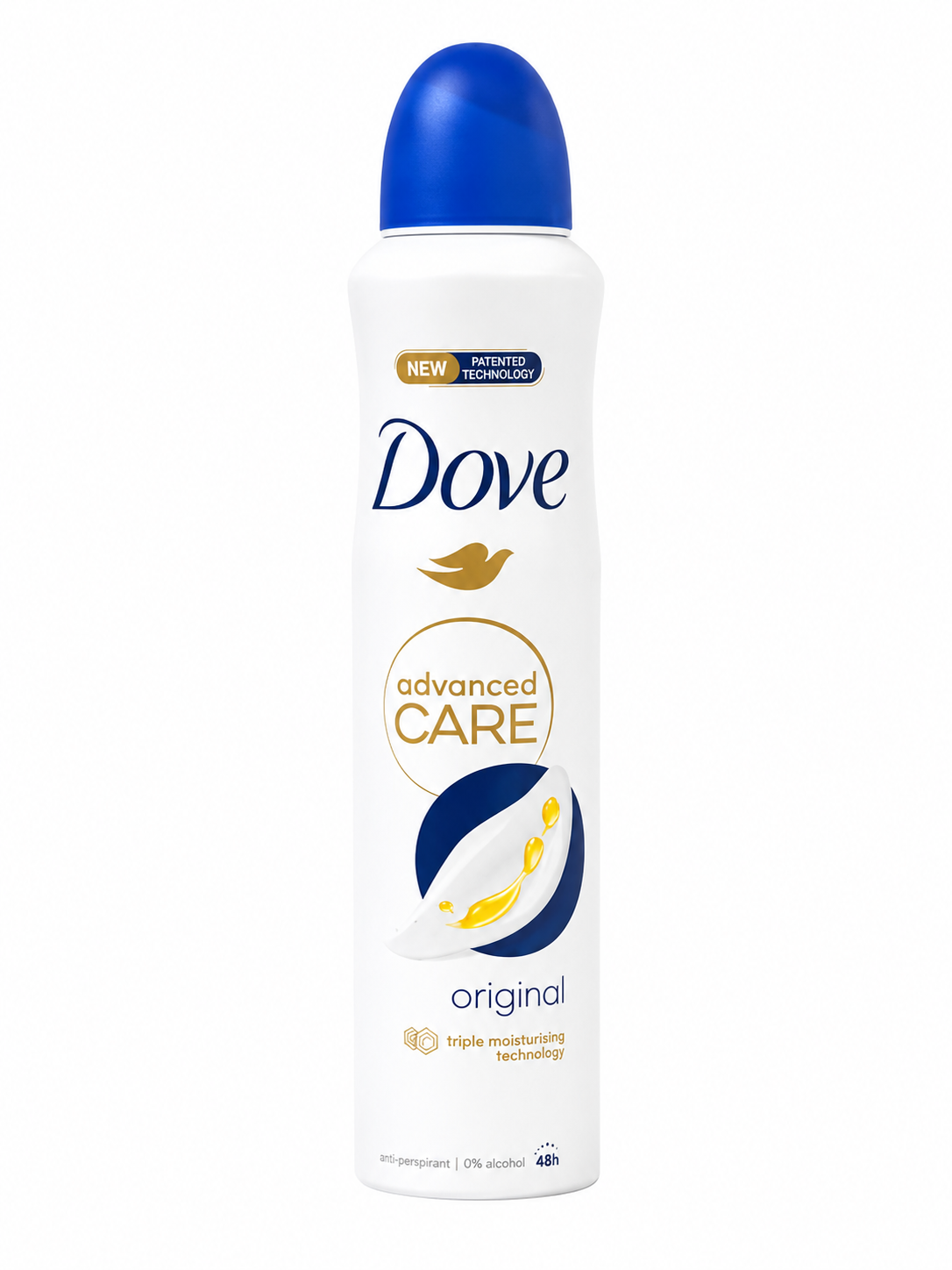 اسپری ضد تعریق زنانه داو Dove مدل Advanced Care Original حجم ۱۵۰ میلیلیتر | محافظت ۴۸ ساعته