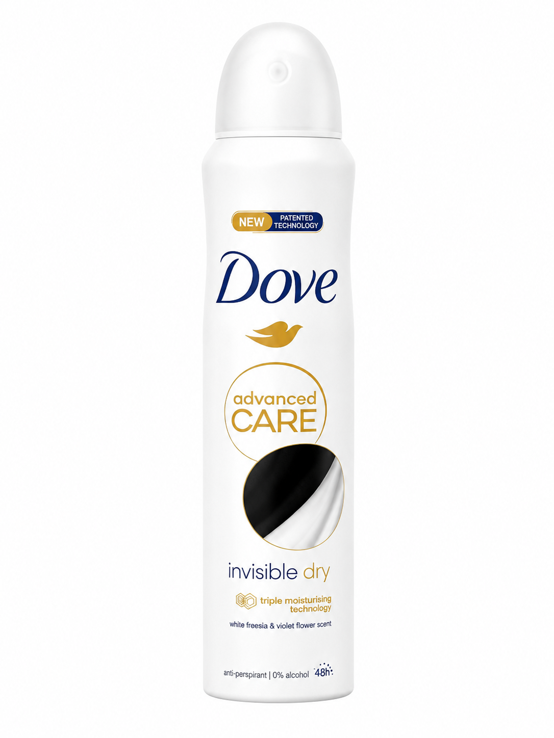 اسپری ضد تعریق داو مدل Invisible Dry Advanced Care با رایحه گل فریزیا و بنفشه