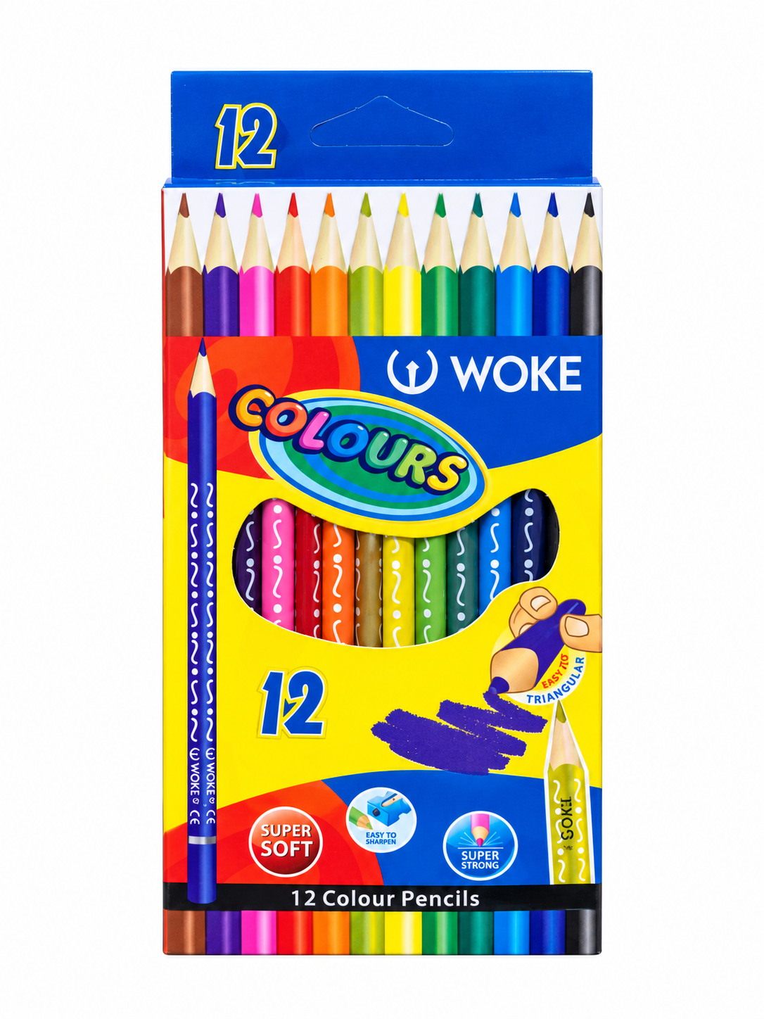 خرید مداد رنگی ۱۲ رنگ ووک Colours | مداد رنگی نرم و خوشدست