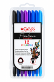فاینلاینر ( روان نویس) 12 رنگ کانکو Canco | نوک 0.4 میلیمتر مناسب طراحی و نوشتن