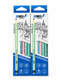 مداد مشکی GMD Stationery مدل Graphite بسته ۱۲ عددی